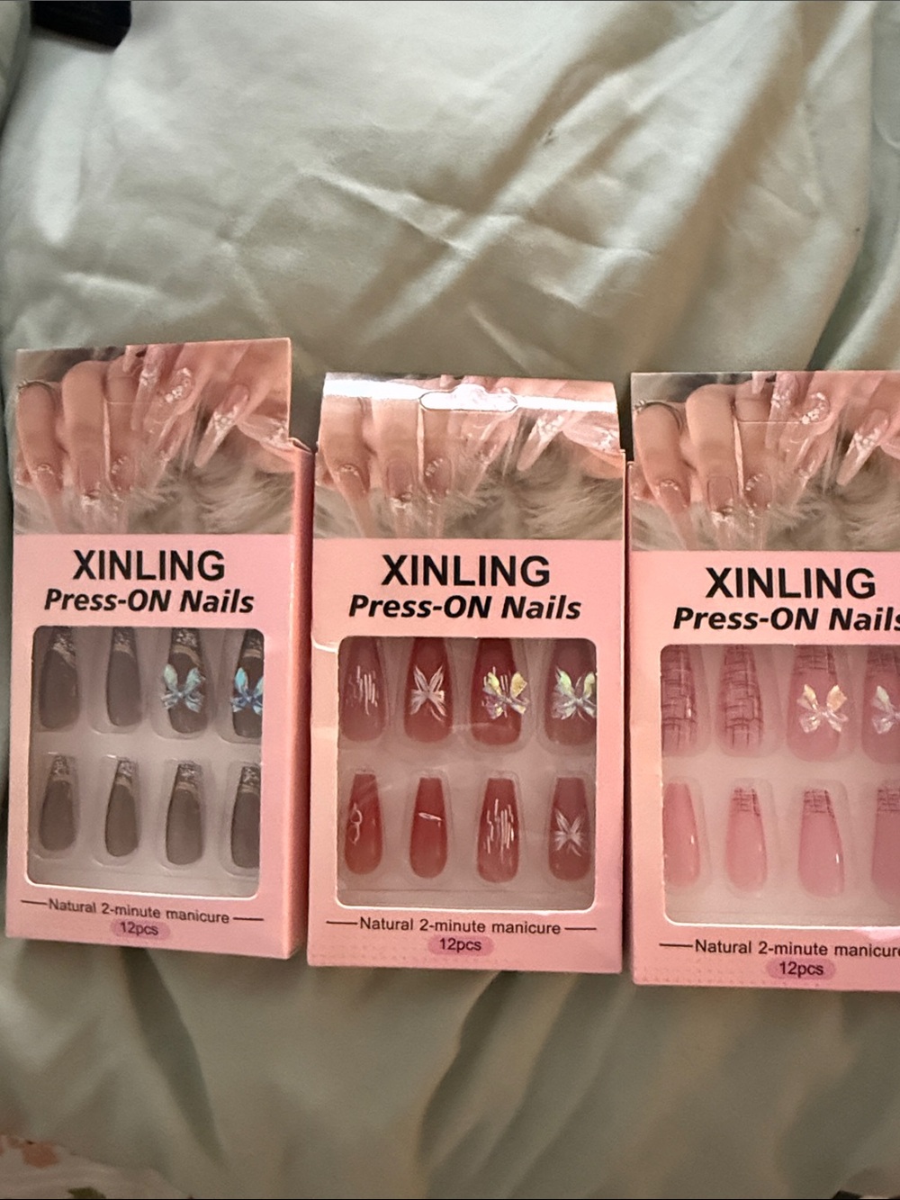 XINLING Press on nails - set of 3
